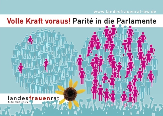 Postkarte des Landesfrauenrates Baden Würtemmberg von 2013 © halbe-kraft-reicht-nicht.de